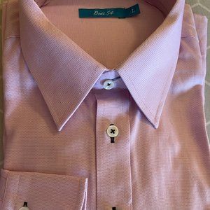 Textured fabric Shirt with wrinkle-free collar and cuff